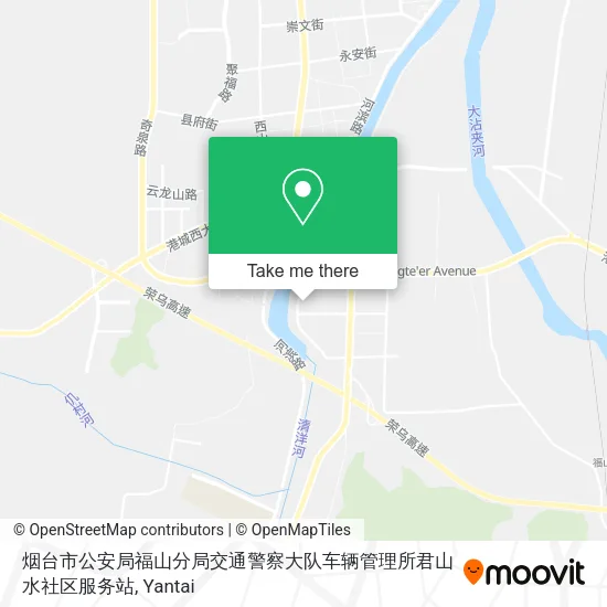 烟台市公安局福山分局交通警察大队车辆管理所君山水社区服务站 map