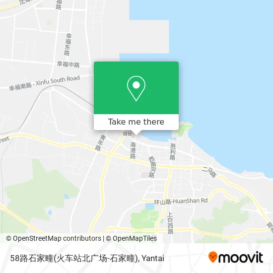 58路石家疃(火车站北广场-石家疃) map