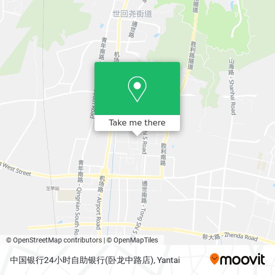 中国银行24小时自助银行(卧龙中路店) map