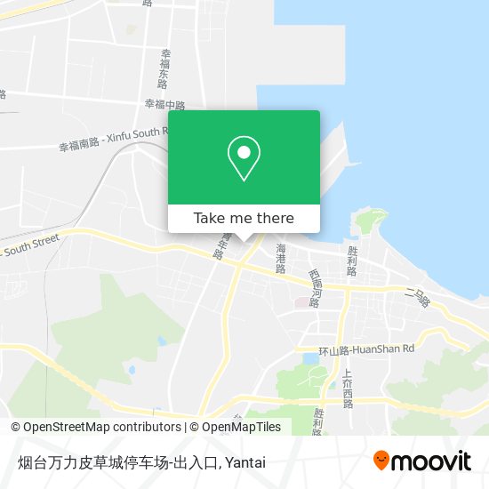 烟台万力皮草城停车场-出入口 map