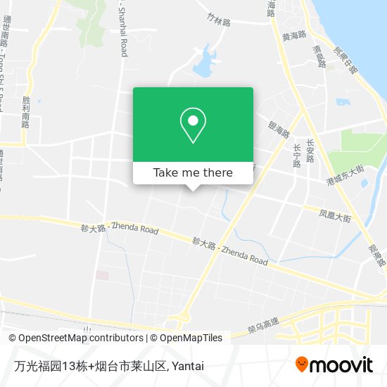 万光福园13栋+烟台市莱山区 map