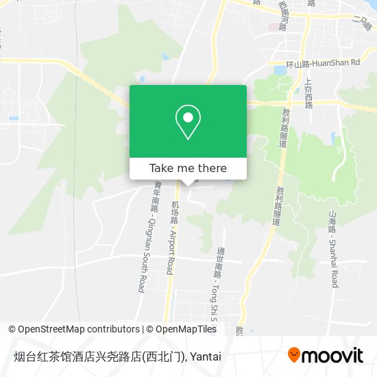 烟台红茶馆酒店兴尧路店(西北门) map