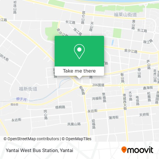 Yantai West Bus Station map