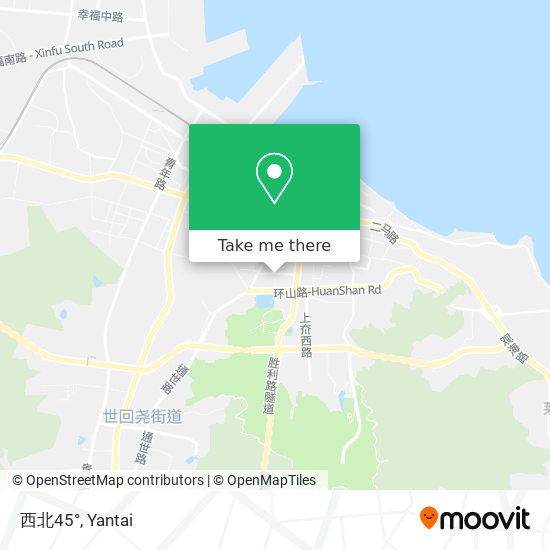 西北45° map
