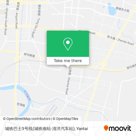 城铁巴士3号线(城铁南站-清洋汽车站) map