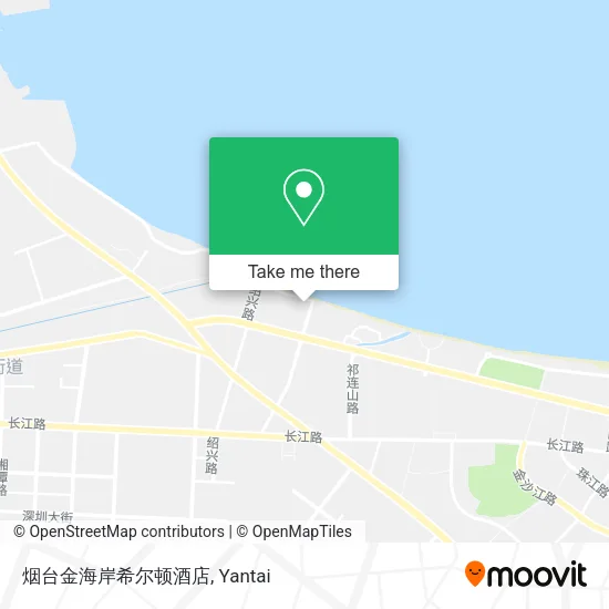烟台金海岸希尔顿酒店 map