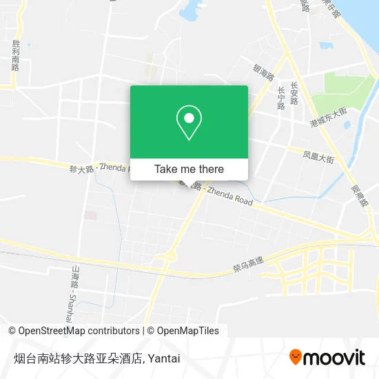 烟台南站轸大路亚朵酒店 map