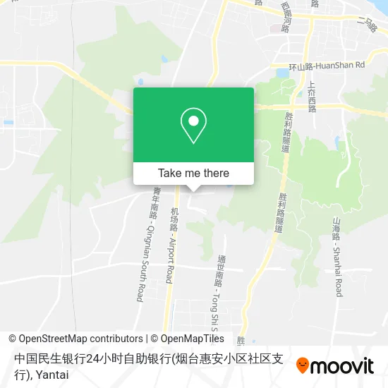 中国民生银行24小时自助银行(烟台惠安小区社区支行) map