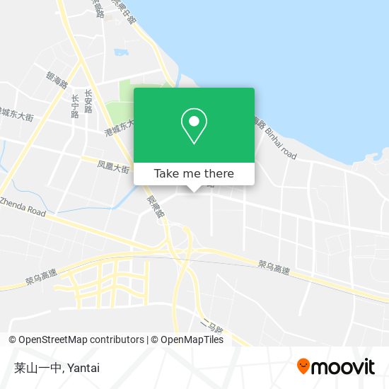 莱山一中 map