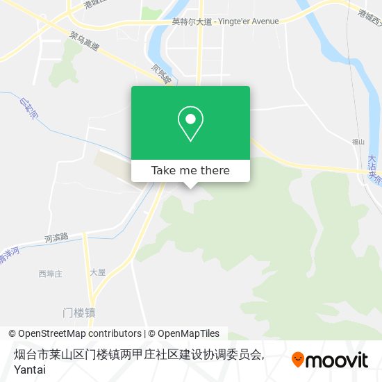 烟台市莱山区门楼镇两甲庄社区建设协调委员会 map
