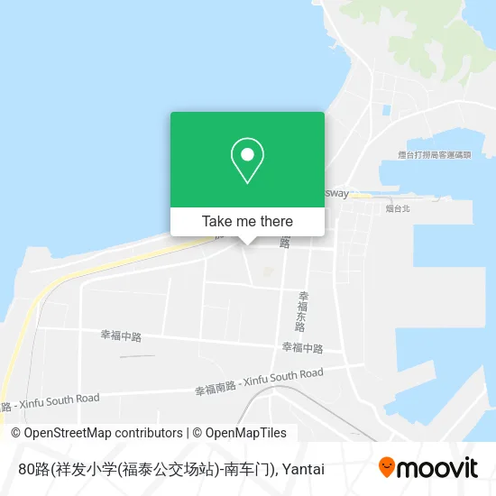 80路(祥发小学(福泰公交场站)-南车门) map