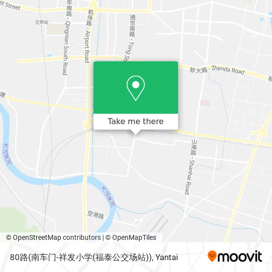 80路(南车门-祥发小学(福泰公交场站)) map