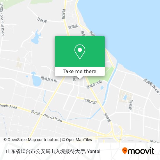 山东省烟台市公安局出入境接待大厅 map
