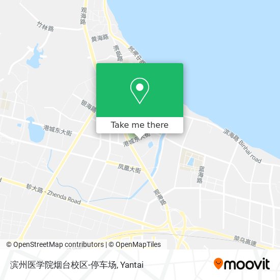 滨州医学院烟台校区-停车场 map
