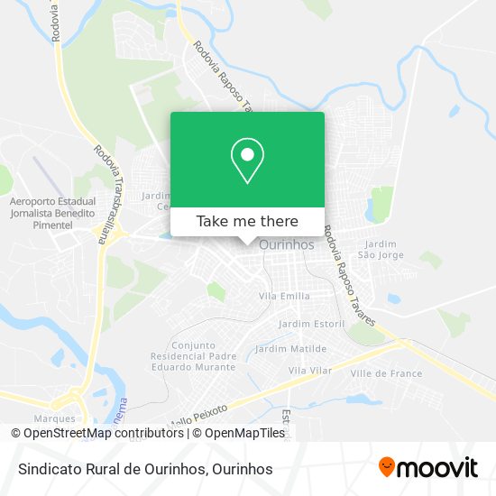 Sindicato Rural de Ourinhos map