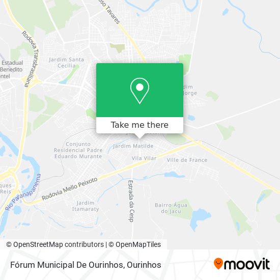 Mapa Fórum Municipal De Ourinhos