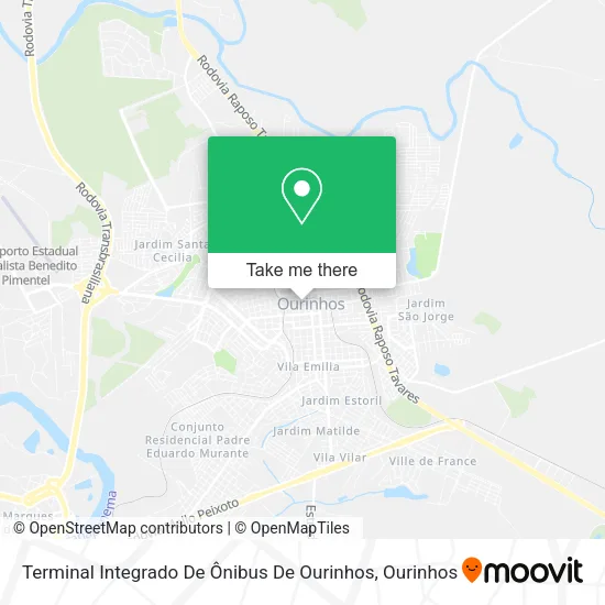 Terminal Integrado De Ônibus De Ourinhos map