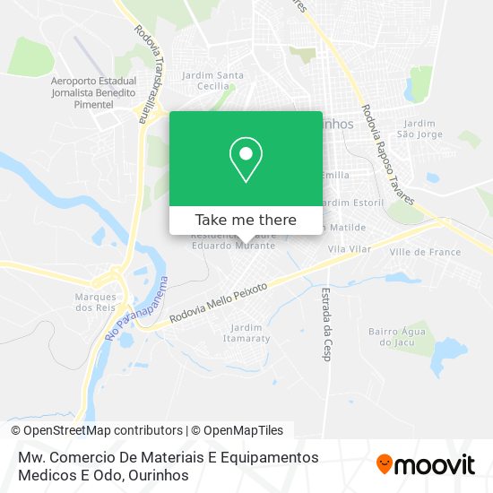 Mw. Comercio De Materiais E Equipamentos Medicos E Odo map