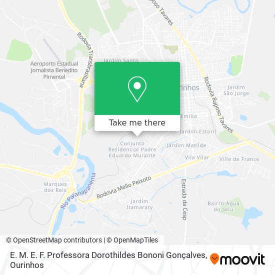 E. M. E. F. Professora Dorothildes Bononi Gonçalves map