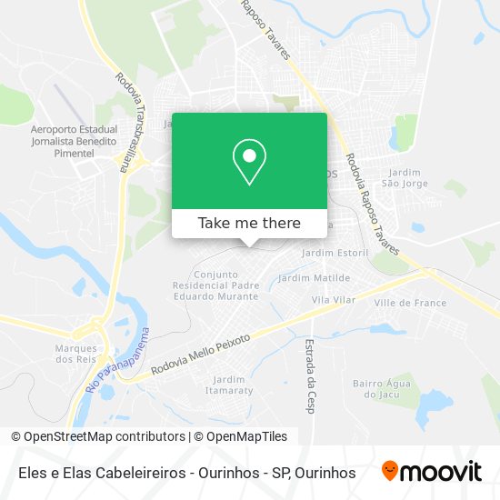 Mapa Eles e Elas Cabeleireiros - Ourinhos - SP