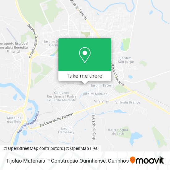 Tijolão Materiais P Construção Ourinhense map
