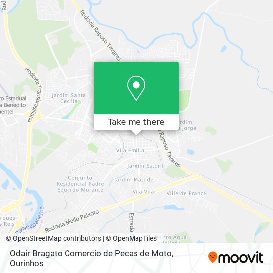 Odair Bragato Comercio de Pecas de Moto map