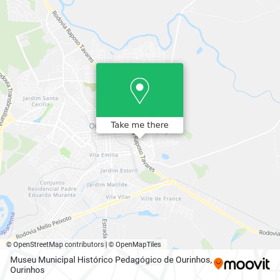 Museu Municipal Histórico Pedagógico de Ourinhos map