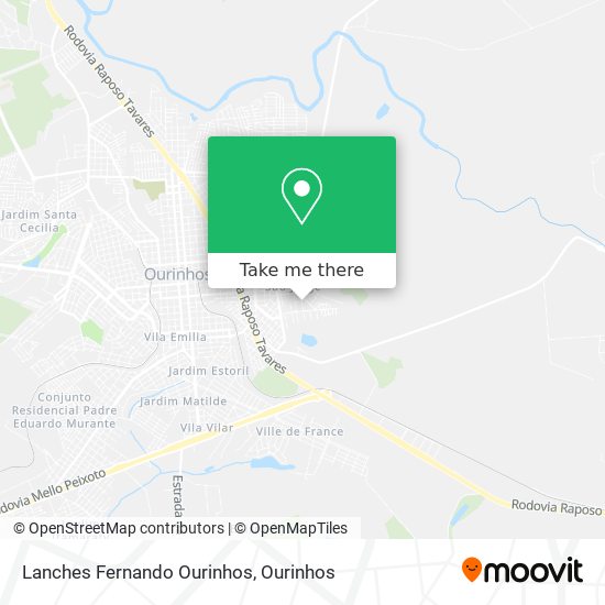 Lanches Fernando Ourinhos map