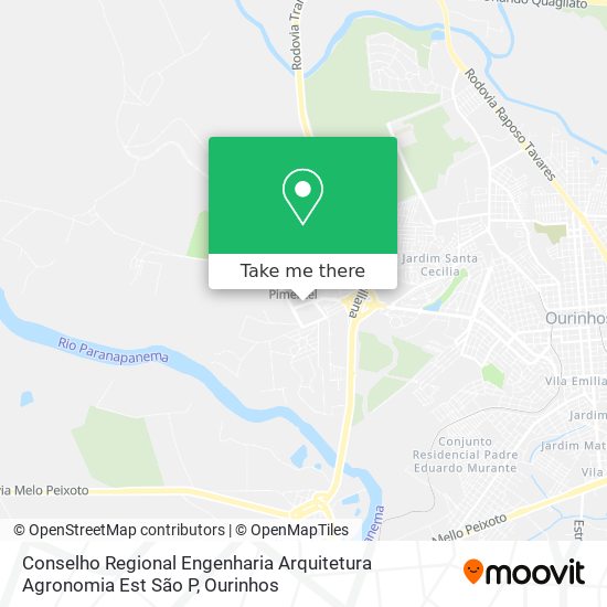 Conselho Regional Engenharia Arquitetura Agronomia Est São P map