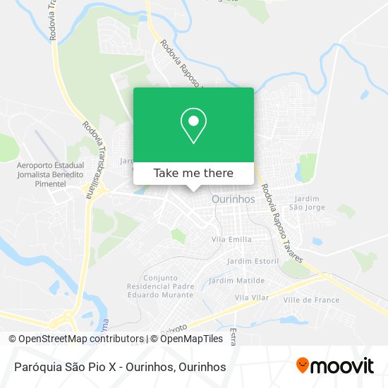 Mapa Paróquia São Pio X - Ourinhos