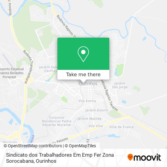 Mapa Sindicato dos Trabalhadores Em Emp Fer Zona Sorocabana