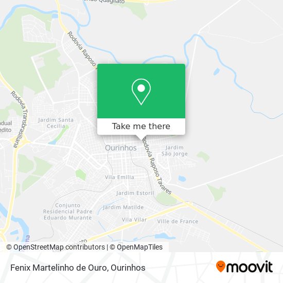 Fenix Martelinho de Ouro map