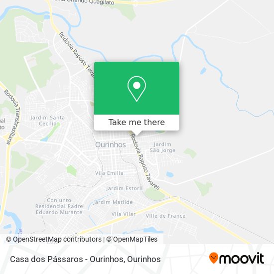 Casa dos Pássaros - Ourinhos map