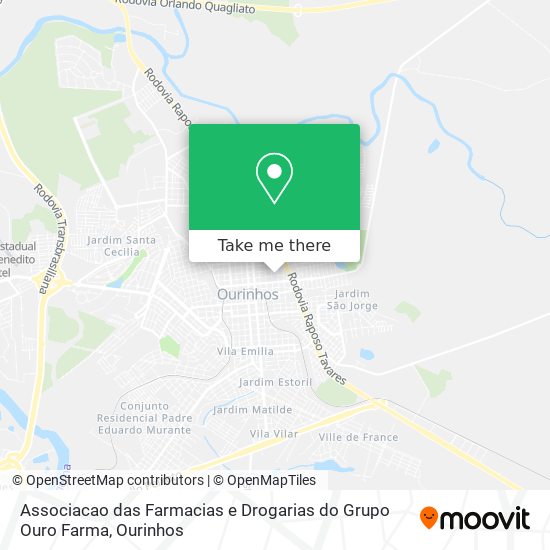 Associacao das Farmacias e Drogarias do Grupo Ouro Farma map
