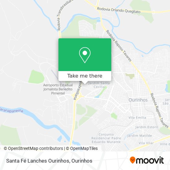 Santa Fé Lanches Ourinhos map