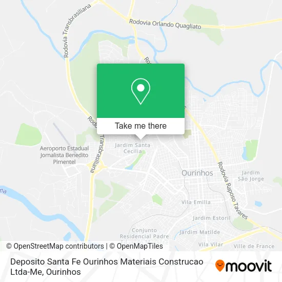 Deposito Santa Fe Ourinhos Materiais Construcao Ltda-Me map