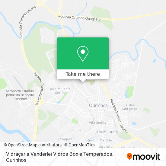 Vidraçaria Vanderlei Vidros Box e Temperados map