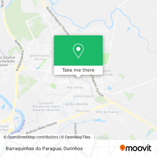 Barraquinhas do Paraguai map