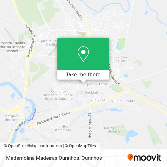 Mapa Mademolina Madeiras Ourinhos