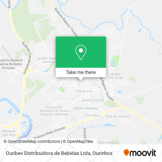 Ouribev Distribuidora de Bebidas Ltda map