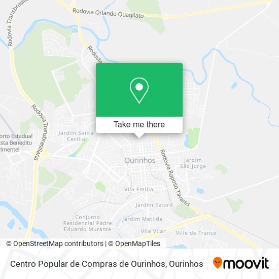 Centro Popular de Compras de Ourinhos map