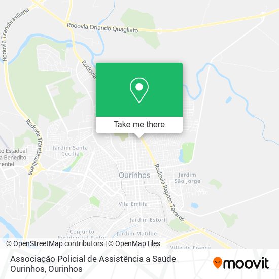 Associação Policial de Assistência a Saúde Ourinhos map