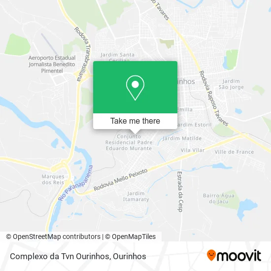 Complexo da Tvn Ourinhos map
