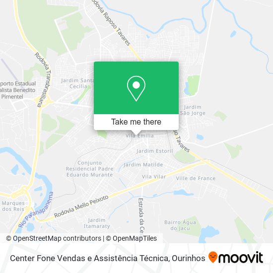 Mapa Center Fone Vendas e Assistência Técnica