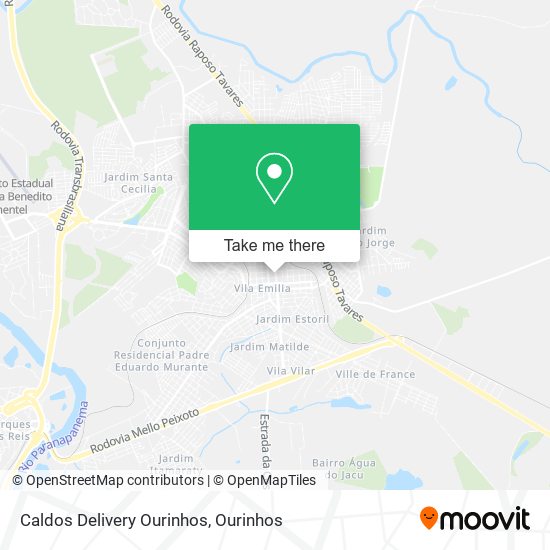 Caldos Delivery Ourinhos map