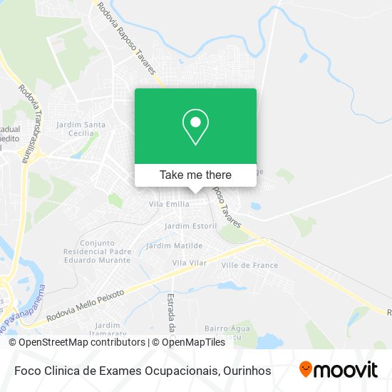 Foco Clinica de Exames Ocupacionais map