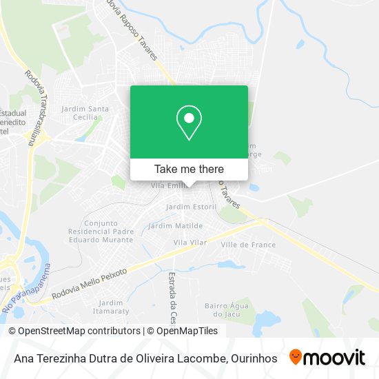 Mapa Ana Terezinha Dutra de Oliveira Lacombe