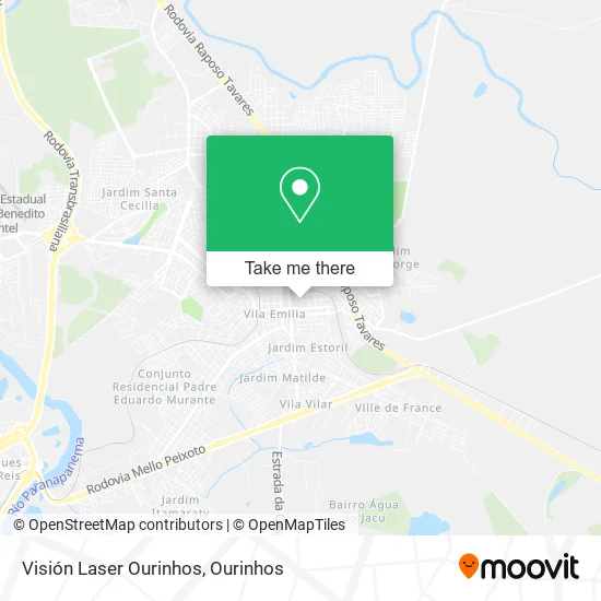 Visión Laser Ourinhos map