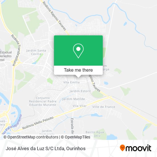 Mapa José Alves da Luz S/C Ltda