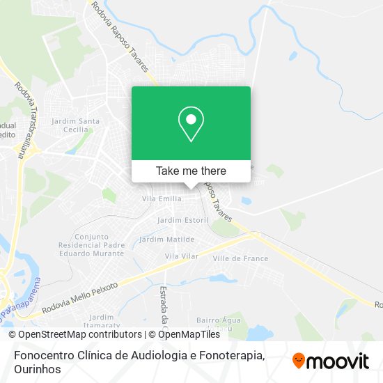 Fonocentro Clínica de Audiologia e Fonoterapia map